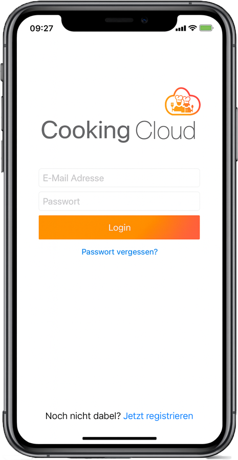 Cooking Cloud auf iOS – Screenshot der App